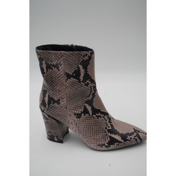 New Aquatalia Leather Snakeskin Animal Print Ankle Boots, Size 9.5, Stylish - Picture 3 of 12